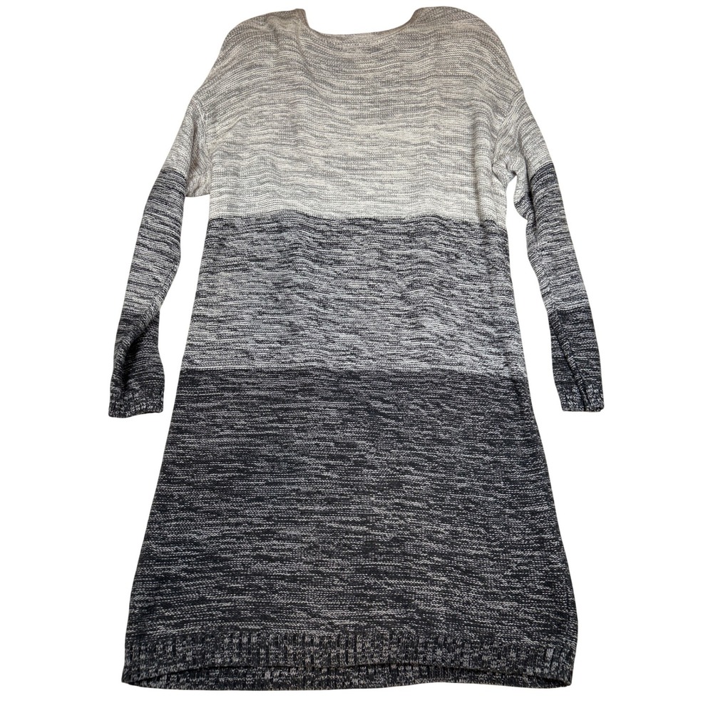 Old Navy Womens XL Grey Ombre Cable Knit Long Sleeve Sweater Dress Marled Chunky - Picture 3 of 7
